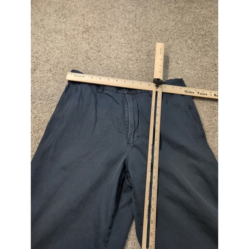 Zegna Sport Mens Dark Gray Cotton Flat Front Casual Dress Pants Italy 33x33‎